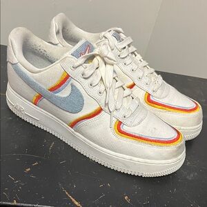 WOMEN’S NIKE AIR FORCE 1 07 LV8 [DJ4655 133] SAIL DENIM SWOOSH